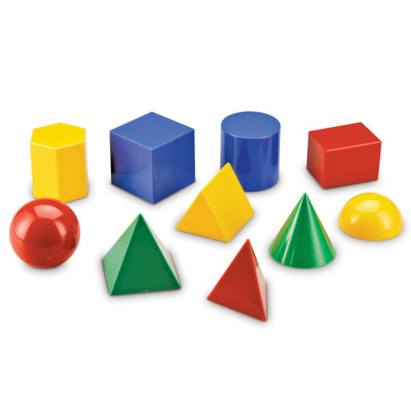 Large Geometric Plastic Shapes, 10 Pieces