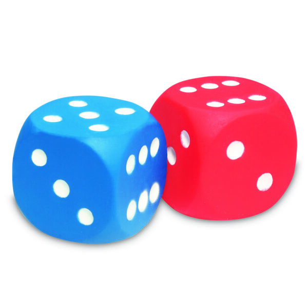 Foam Dot Dice, 2 Per Pack, 3 Packs