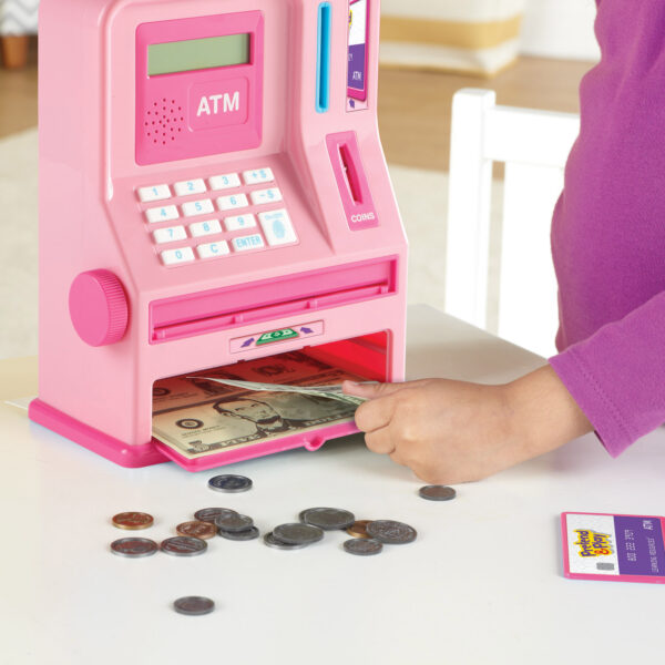 Pretend and Play Teaching ATM Bank - Pink