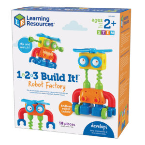 1-2-3 Build It! Robot Factory, 18 Pieces