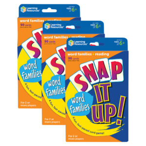 Snap it Up! Card Games, Phonics & Reading: Word Families, Pack of 3