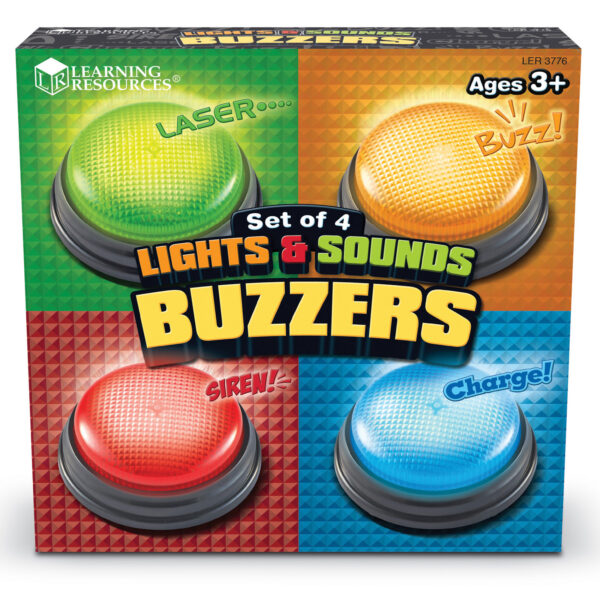 Lights and Sounds Answer Buzzers, Set of 4