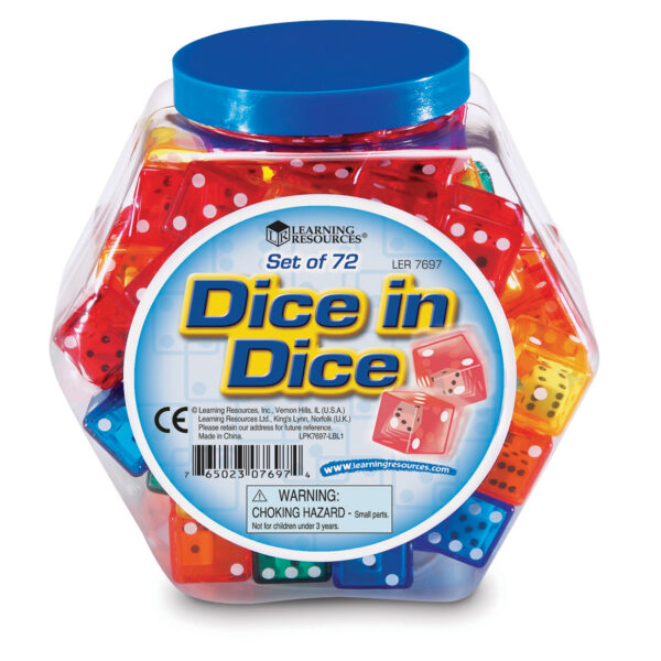 Dice in Dice Bucket, Pack of 72