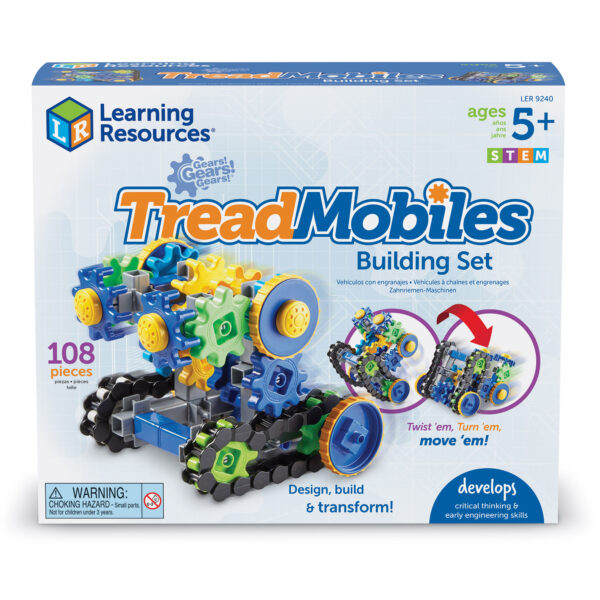 Gears! Gears! Gears! Treadmobiles Building Set, 108 Pieces