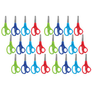 Essentials Kids Scissors 5", Blunt, Assorted Colors, Pack of 24