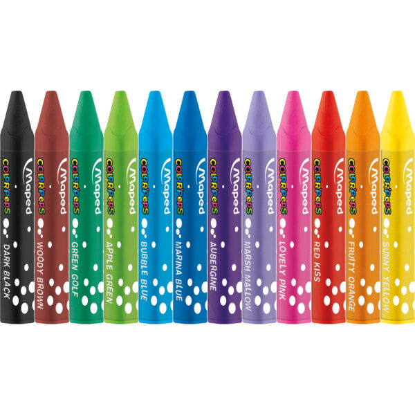 Color'Peps Triangular Oil Pastels, 12 Per Pack, 6 Packs