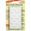 Chart Mounts, 1" x 1", 40 Per Pack, 6 Packs