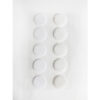 Self-Sticking Hook 'N Loop Dots 5-8", White, 10 Sets Per Pack, 12 Packs