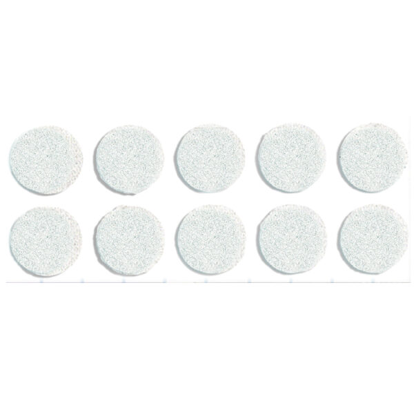 Hook N Loop Dots, 5-8", White, 30 Per Pack, 6 Packs