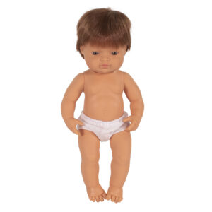 Anatomically Correct 15" Baby Doll, Caucasian Boy, Red Hair