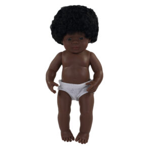 Anatomically Correct 15" Baby Doll, African-American Girl