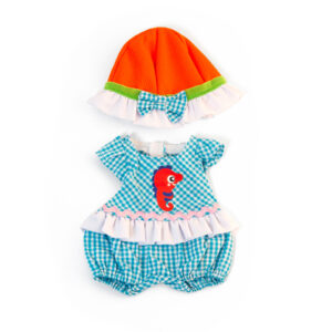 Doll Clothes, Fits 12-5-8" Dolls, Warm Weather Romper-Hat Set