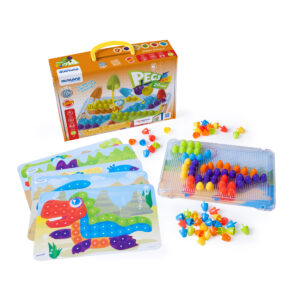 Pegs & Patterns Set, Bright Colors, 90 Pieces