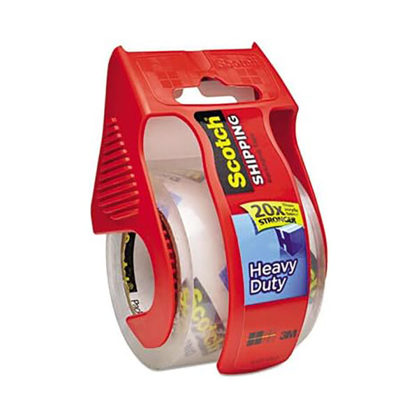 Heavy Duty Shipping Packaging Tape with Dispenser, 2" x 800", 6 Rolls