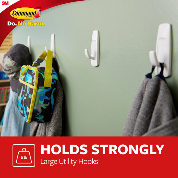 Command Large Utility Hooks Multi-Pack, 3 Per Pack, 3 Packs