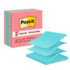 Pop-up Notes, 3" x 3", Assorted, 100 Sheets-Pad, 5 Pads-Pack, 2 Packs