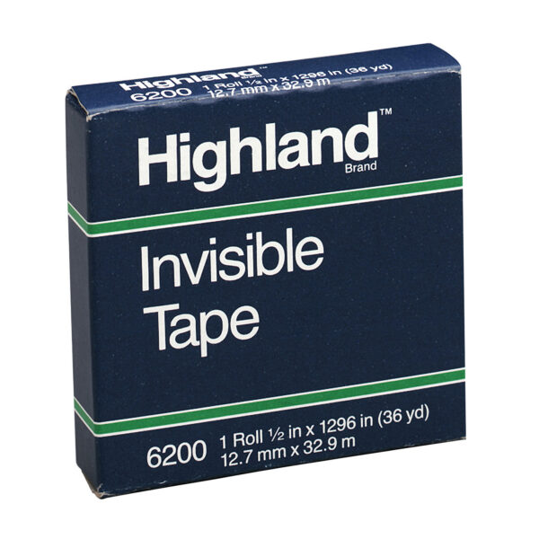 Invisible Tape, 1-2" x 1296", 12 Rolls