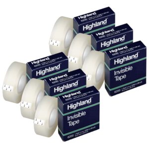 Invisible Tape, 3-4" x 1296", 6 Rolls