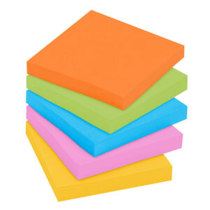 Super Sticky Notes, 3 in x 3 in, Energy Boost Collection, 70 Sheets-Pad, 24 Pads-Pack