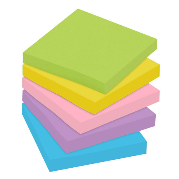 Notes, 3 in x 3 in, Floral Fantasy Collection, 100 Sheets-Pad, 5 Pads-Pack, 2 Packs