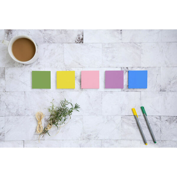 Notes, 3 in x 3 in, Floral Fantasy Collection, 100 Sheets-Pad, 5 Pads-Pack, 2 Packs