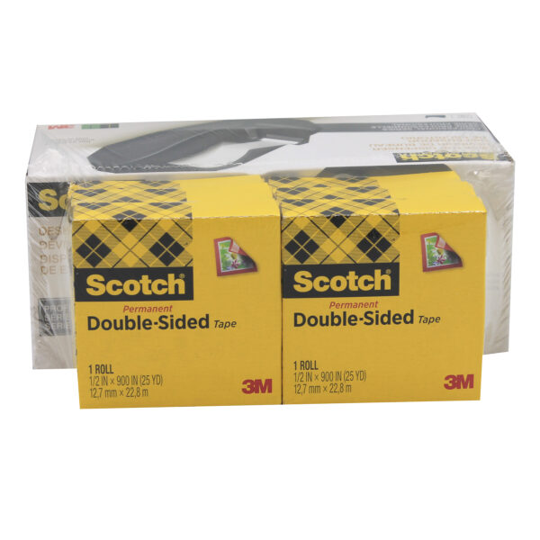 Double Sided Tape Refill Rolls, 6 Count with Desktop Dispenser