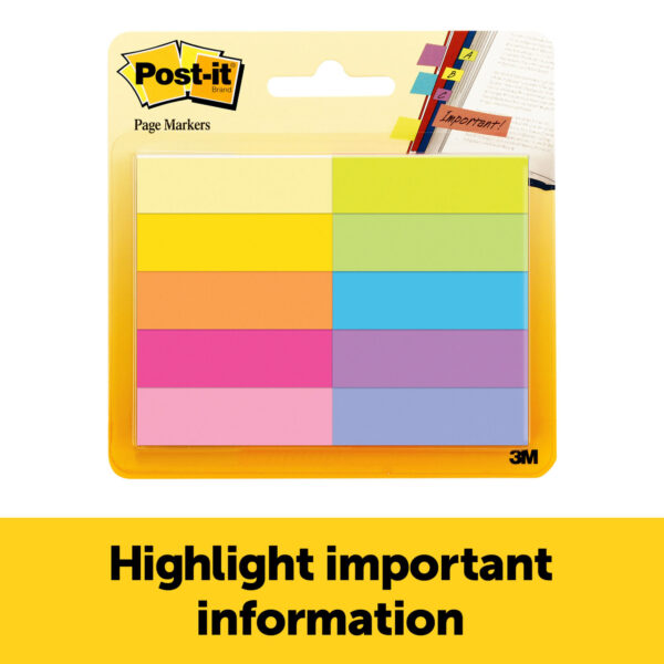 Page Markers, 50 Sheets-Pad, 10 Pads-Pack, 3 Packs