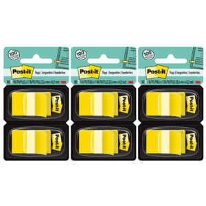 Flags - Yellow, 50-Dispenser, 2 Dispenser-Pack, 3 Packs