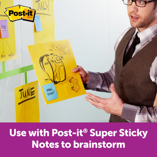 Super Sticky Big Note, 11 in. x 11 in., Yellow, 30 Sheets-Pad, Pack of 3