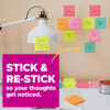 Super Sticky Dispenser Pop-up Notes, 3 in x 3 in, Playful Primaries Collection, 10 Pads