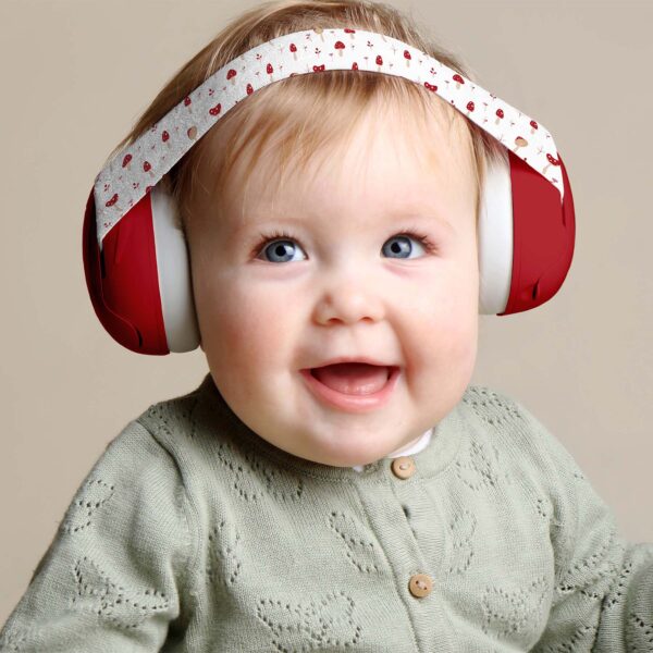 Baby Protective Earmuffs, Scarlet Mushrooms