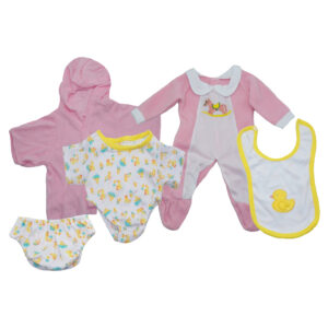 Girl Doll Clothes Set, 3 Outfits