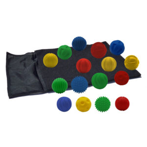 Tactile Sensory Ball Set with Hide-N-Seek Sack, 2", Set of 16