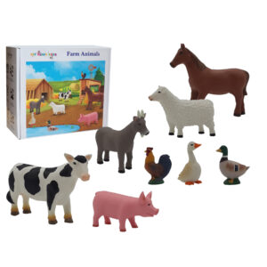 Farm Animal Playset, 8 Pieces