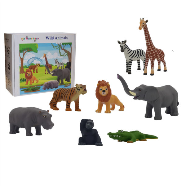 Wild Animal Playset, 8 Pieces