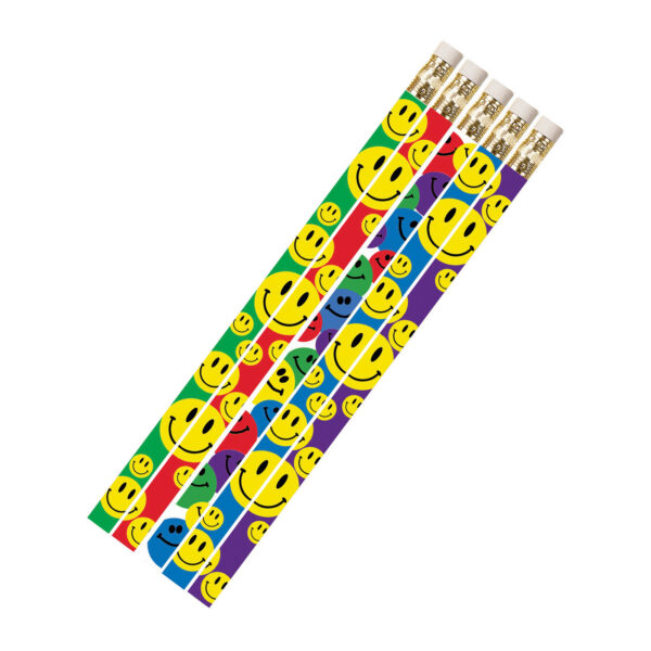 Happy Face Assorted Motivational Pencils, Pack of 144