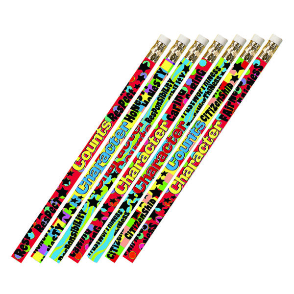 Character Matters Pencils, 12 Per Pack, 12 Packs