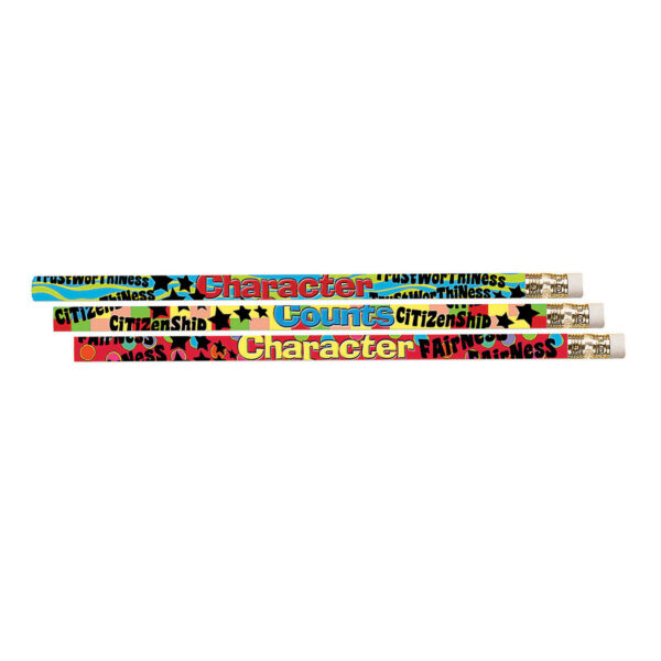 Character Matters Pencils, 12 Per Pack, 12 Packs