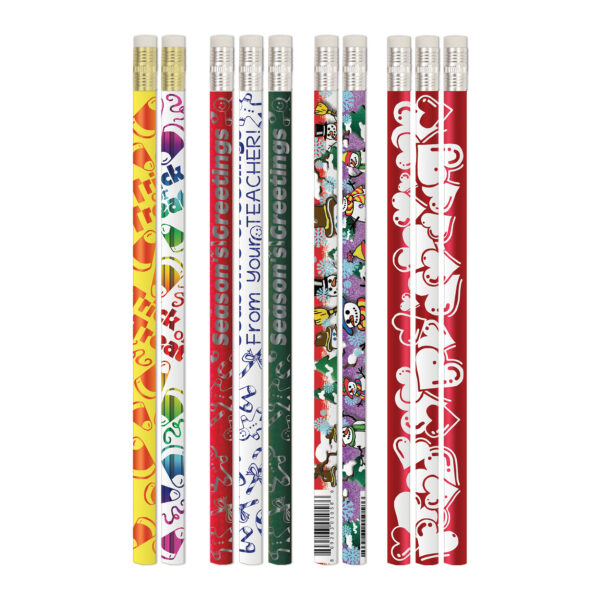 Teacher Seasonal Pencils Assortment, Pack of 144