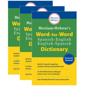 Merriam-Webster's Word-for-Word Spanish-English Dictionary, Pack of 3