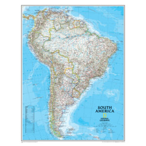 South America Classic Map, Laminated