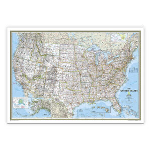 United States Classic Map, Laminated, 43.5" x 30.5"