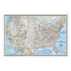 United States Classic Map, Poster Size and Laminated, 36" x 24"