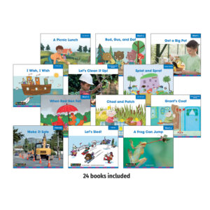 Decodable Readers Grade 1 Short Vowels, Consonant Blends, and Digraphs, 24 Books