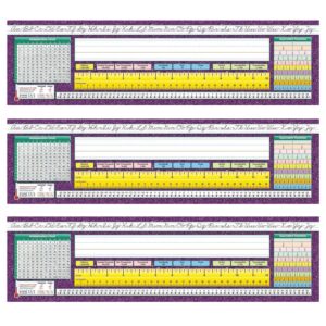 Traditional Cursive Intermediate Desk Plates, 19" x 5", 36 Per Pack, 3 Packs