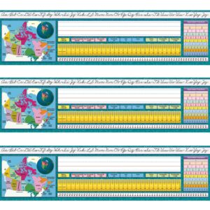 Canadian Intermediate Traditional Cursive Desk Plates, 36 Per Pack, 3 Packs