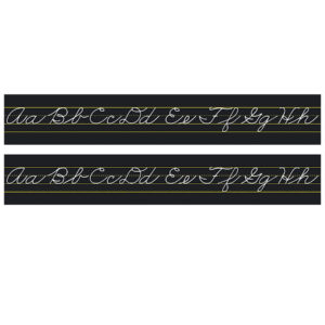 Alphabet Lines Black Traditional Cursive, Pack of 2