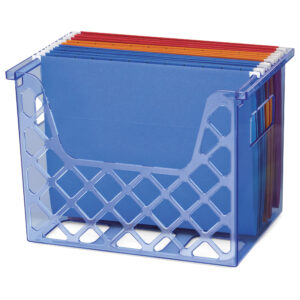 Blue Glacier Desktop File Organizer, Transparent Blue