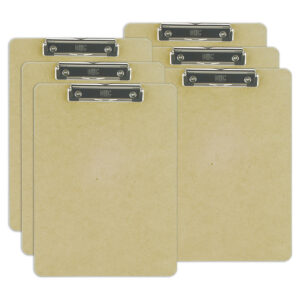 Recycled Clipboard, Letter Size, Wood, Low Profile Clip, Pack of 6