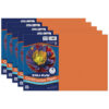 Construction Paper, Electric Orange, 12" x 18", 50 Sheets Per Pack, 5 Packs